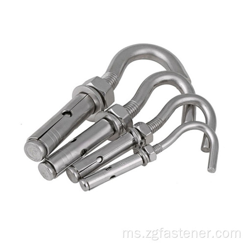 M12 Stainless Hook Bolt Lengan Peluasan